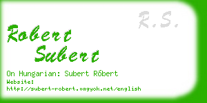 robert subert business card